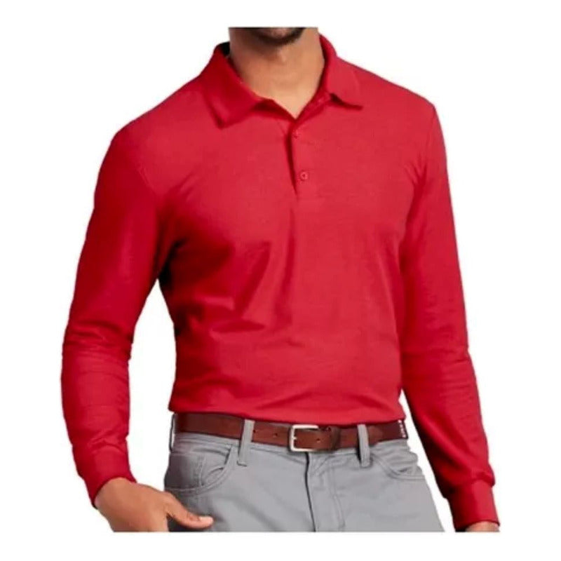 Polera De Trabajo Manga Larga Pique