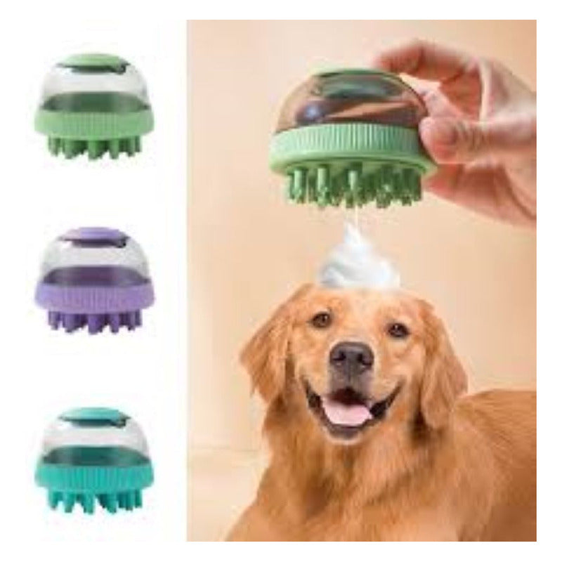 Cepillo Baño Masajeador Abrillantador Peluquería Perro Gato