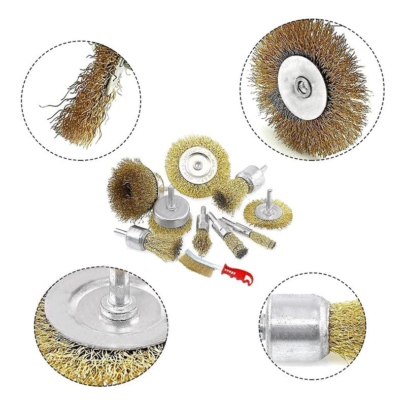 Set 3 Pcs Cepillo De Alambre Y Gratas Calidad Industrial