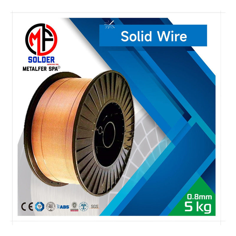 Alambre Solido Mig 0.8 Mm X 5 Kilos 70s-6