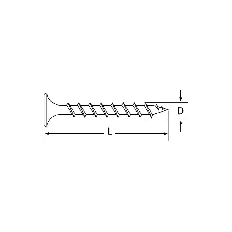 Tornillo Madera Crs Zincado 6 X 2 Pulgadas - 1000 Unidades