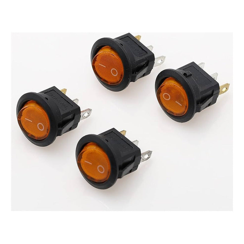 Interruptor 16a 12v 3 Pin On-off C/luz Roja