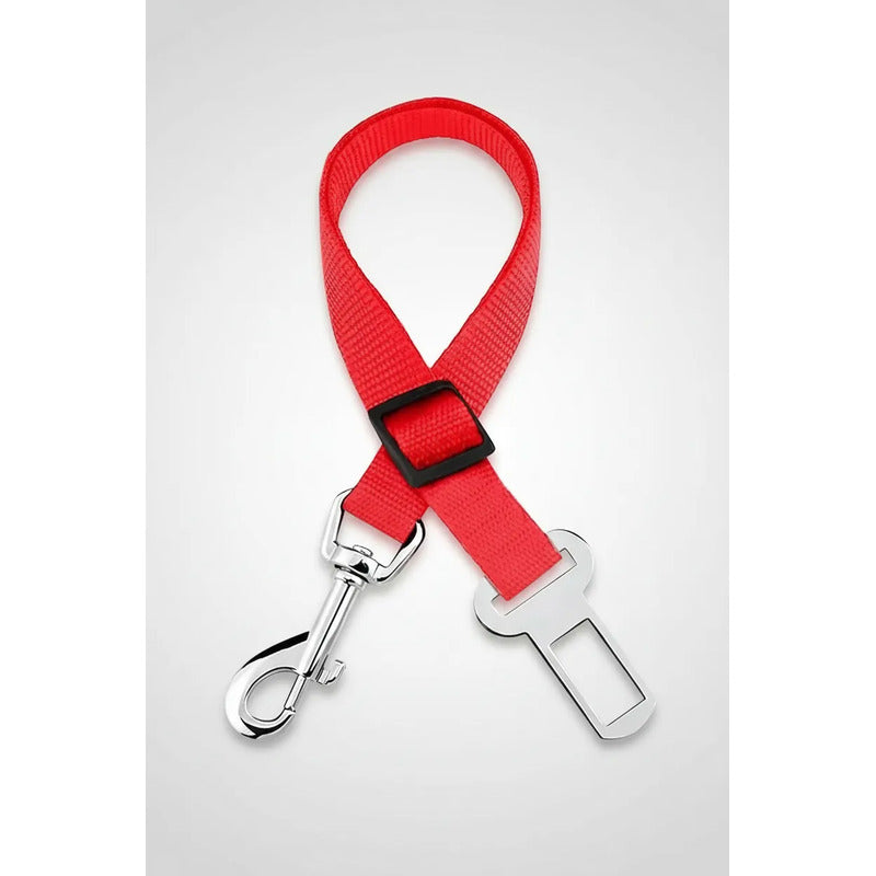 Cinturón De Seguridad Para Mascotas En Auto Arnes Oferta 2x1 Rojo Única