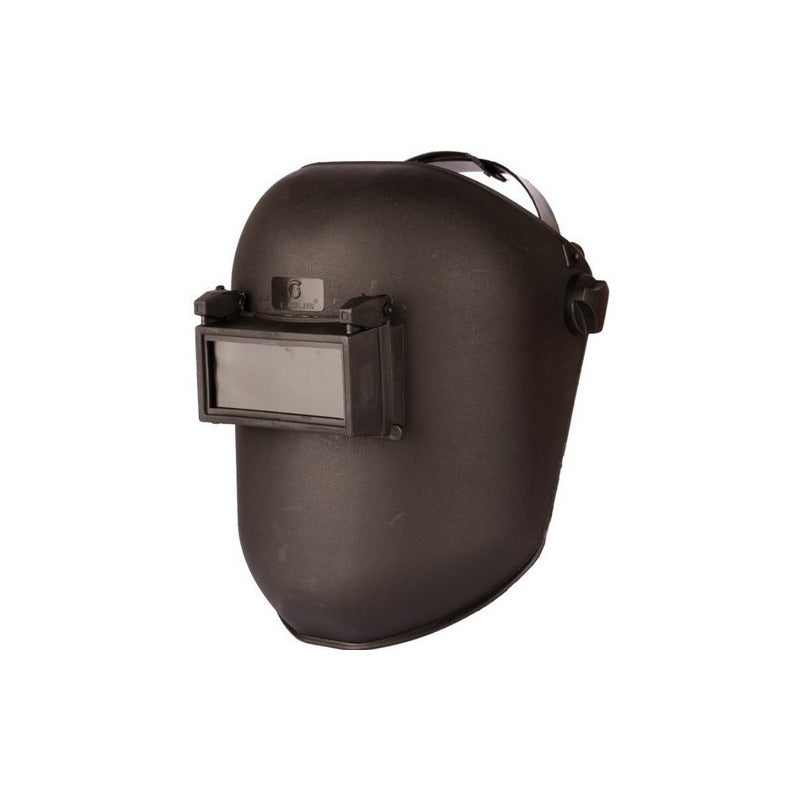 Careta Para Soldar Negra Visor Fijo + 1 Respuesto Negro Liso
