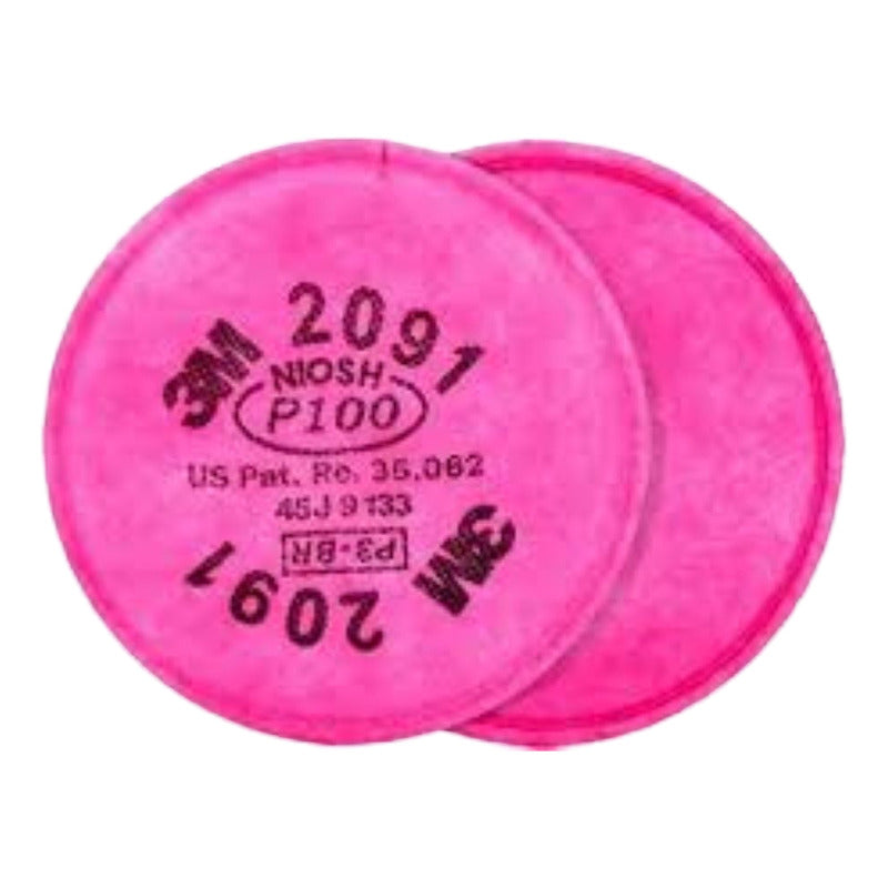 Filtro 3m P100 Modelo 2091 Aplica A Todas Las Mascarillas 3m Talle U