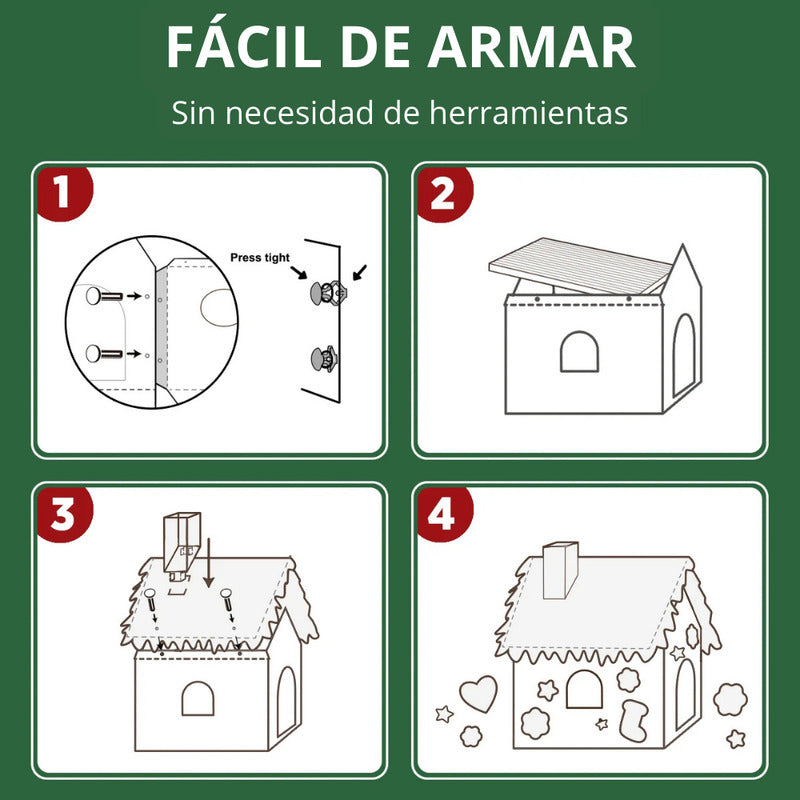 Casa Rascador Multiuso Gingerbread House Marrón