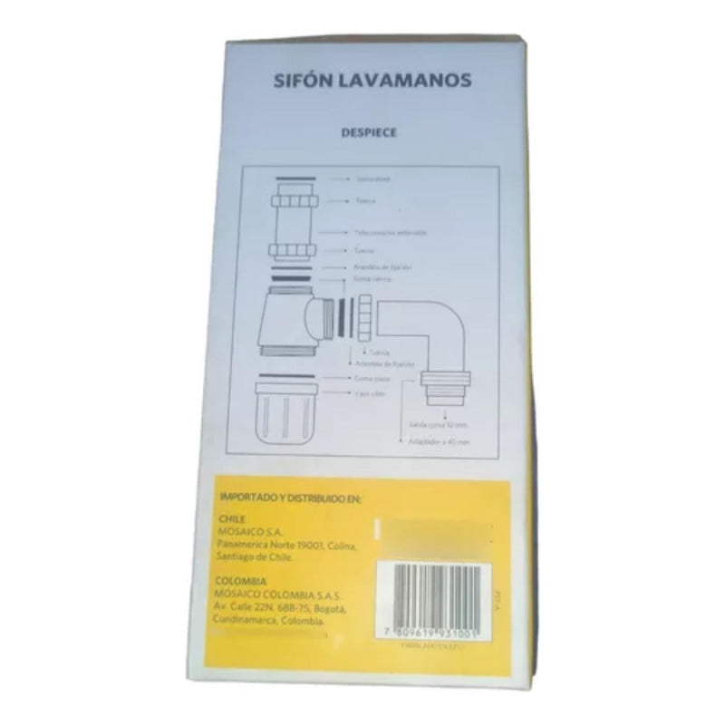 Sifon Lavaplatos 1 1/4 Salida Curva Stretto