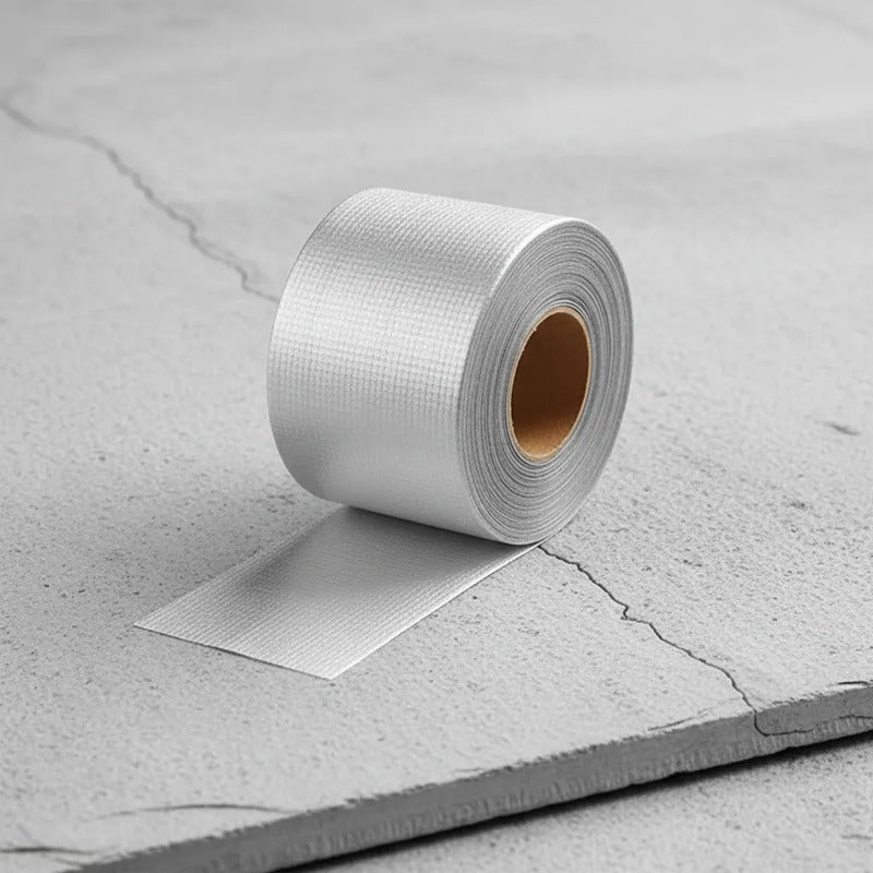 Cinta De Aluminio Para Tapa Goteras De 100mm X 10 Mts Plateado