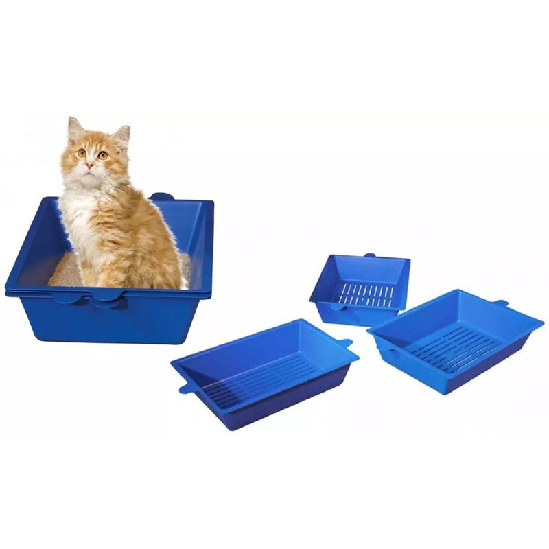 Arenero Para Gatos Con 3 Bandejas.
