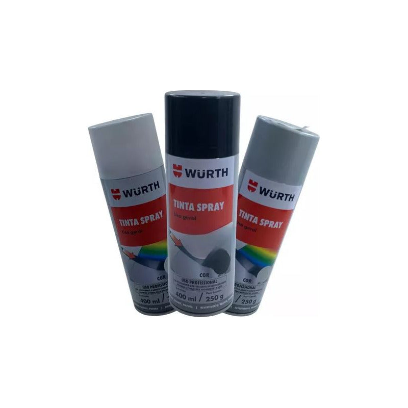 Pintura En Aerosol Negra Brillante De Uso General De Wurth