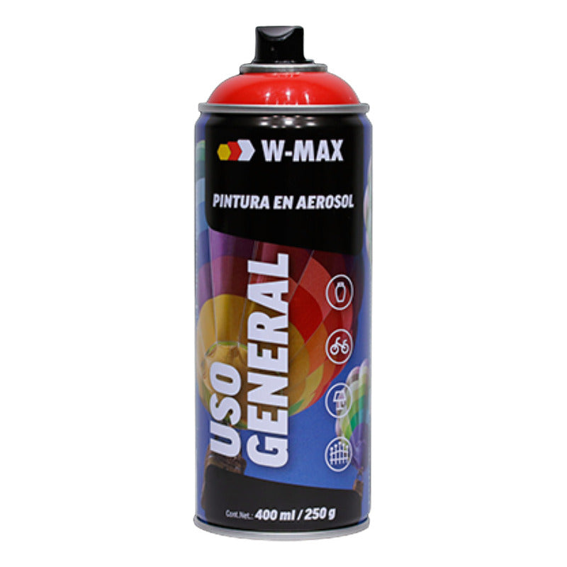 Pintura En Spray Rojo W-max 400ml Uso General