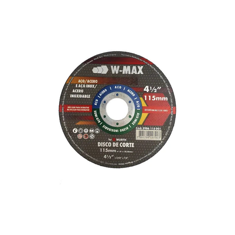 Disco Corte Inoxidable 4 1/2 X 1mm Und