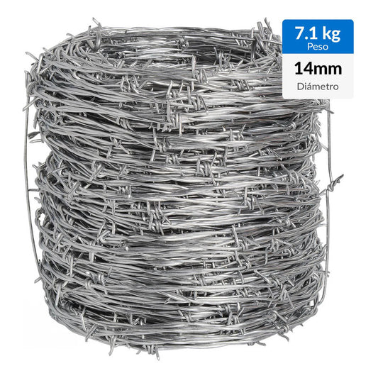 Alambre De Puas Rollo 14 X 100 Mt Lowa