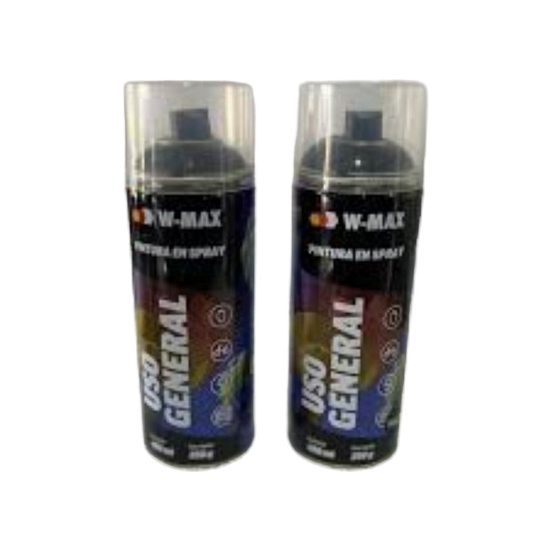 Pintura En Spray Negro Mate W-max 400ml Uso General