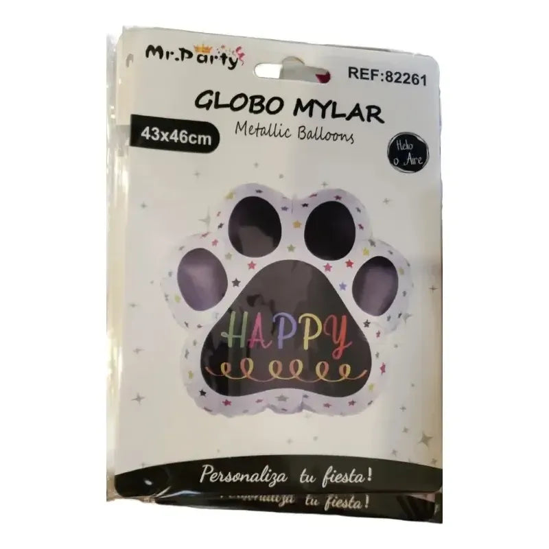 Globo De Cumpleaños Para Mascota Con Forma De Patita Rosada Rosa