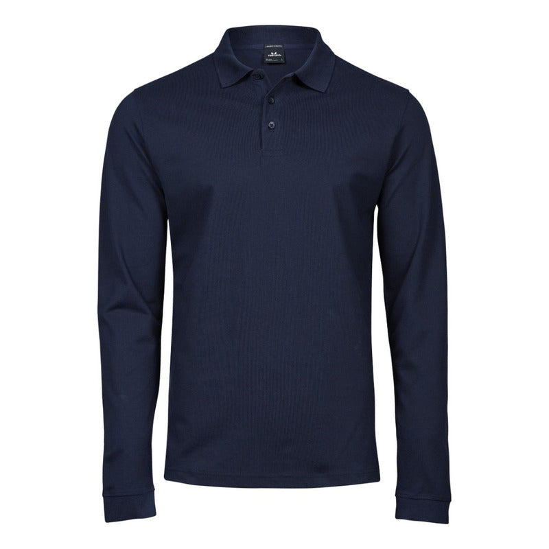 Poleron Azul Polo Manga Larga