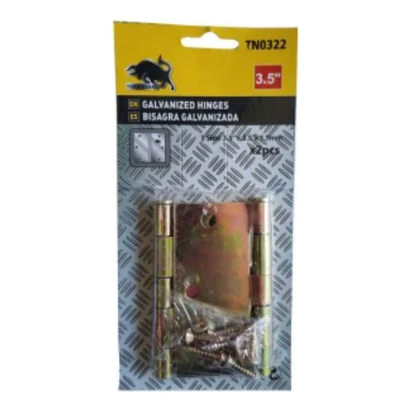 2 Bisagra Galvanizada 2pcs 3.5 Pulgadas Y Tornillos