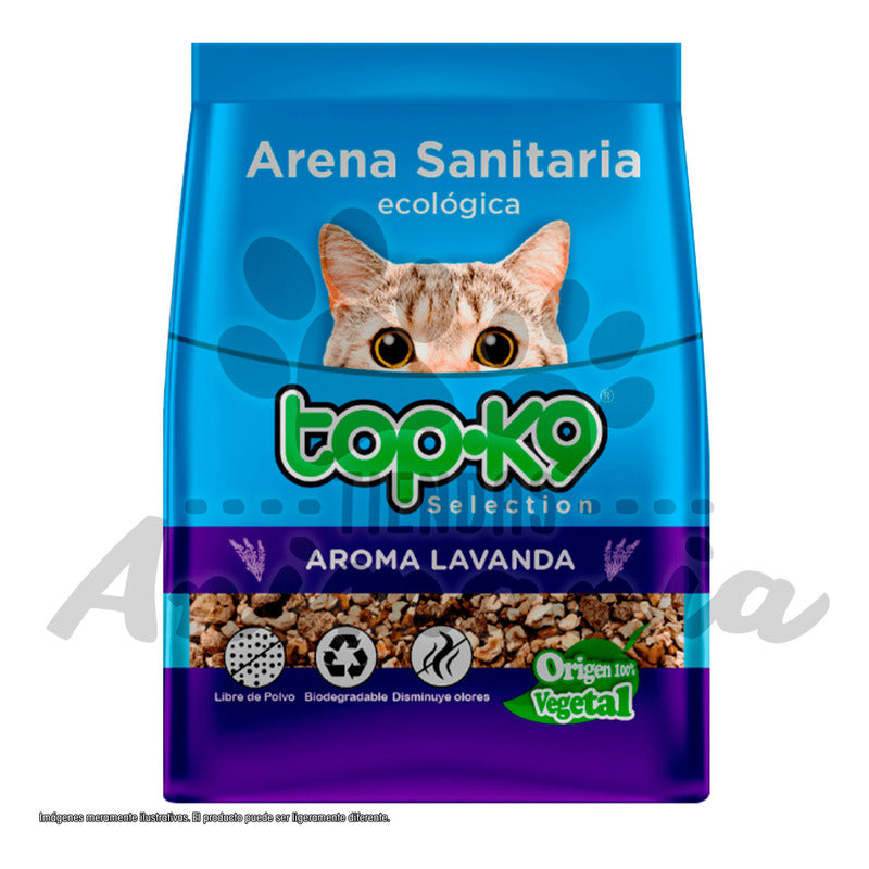 Arena Sanitaria Aglutinante Topk9 4kg Lavanda.
