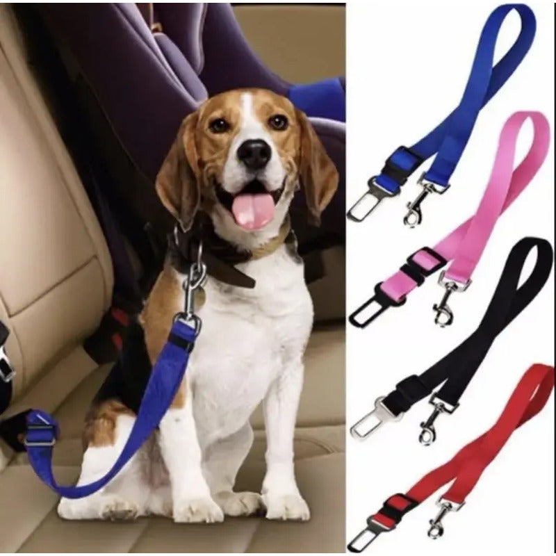 Cinturón De Seguridad Para Mascotas En Auto Arnes Oferta 2x1 Azul Única