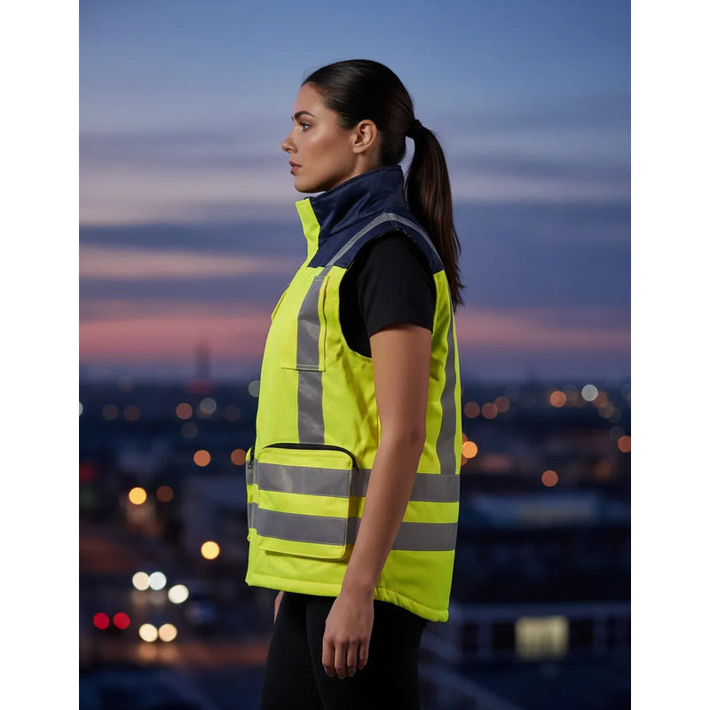Chaleco Geólogo Bicolor Reflectante 360 Minero Amarillo Amarillo Xl