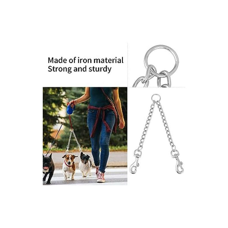 Doble Correa Cadena Para Perros. Extensión Collar Talla M