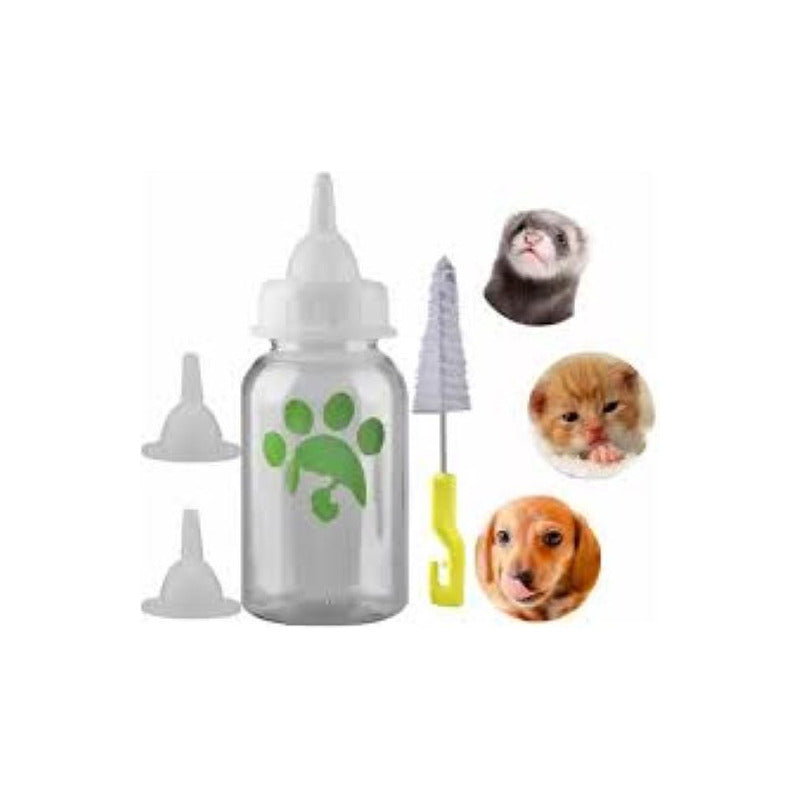 Set Biberon Mamadera Para Cachorros 120 Cc