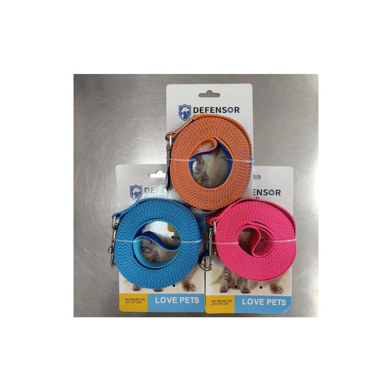 Correa Plana Larga Resistente Para Perros 1,5 Metros X 2,5cm