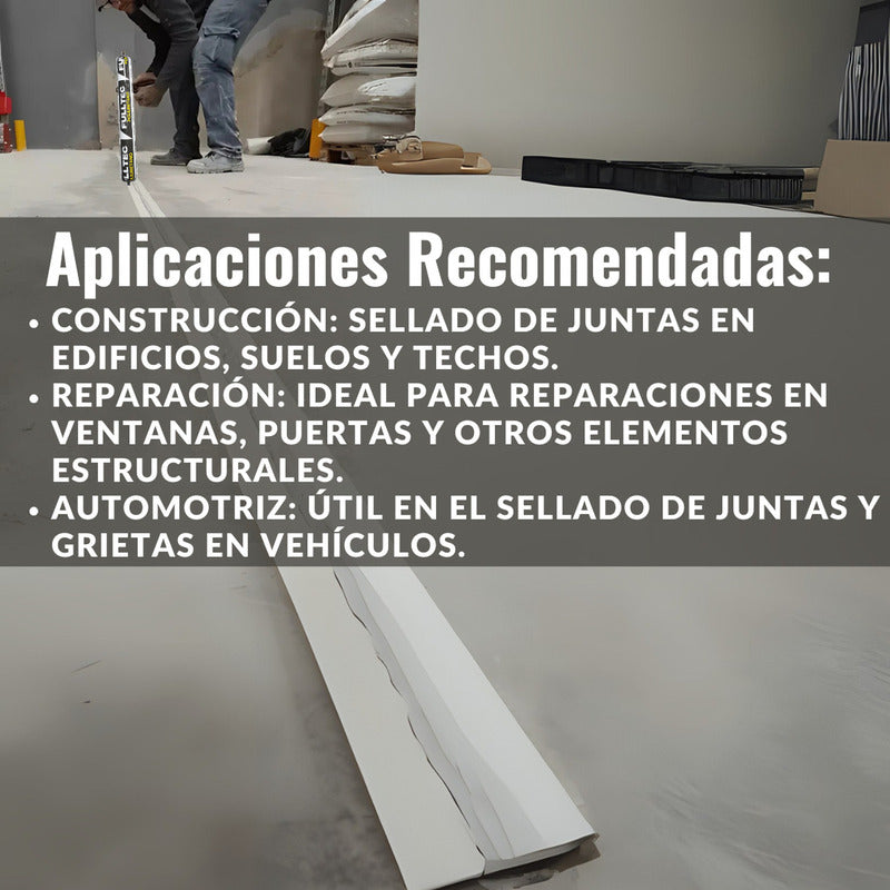 Sellante Poliuretano Multipropósito Blanco 600 Ml Rex