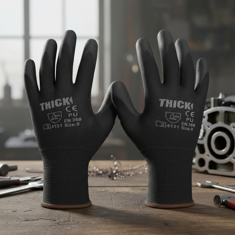 Guante Multiproposito Palma Pu Thick 12 Pares (talla 9 O 10)