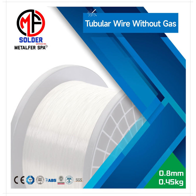 2 Soldadura Mig Sin Gas 0.45 Kg 0.8mm Par Gua. Azul C/forro