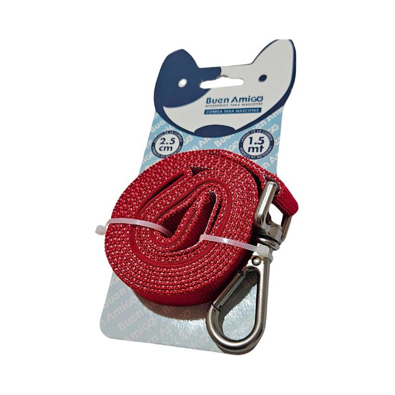 Correa Fuerte Para Perros Agarre Acolchado 1.5 Mts X 2.5 Cm