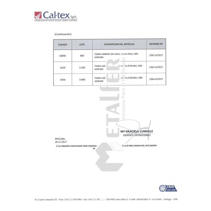 Coleto Soldador Descarne