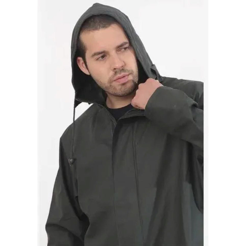Traje Para Lluvia Impermeable Pu Con Cinta Reflectante
