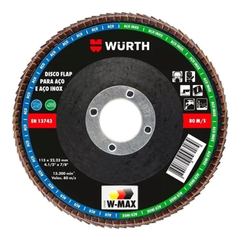 Disco Traslapado Grano 80 W-max Wurth
