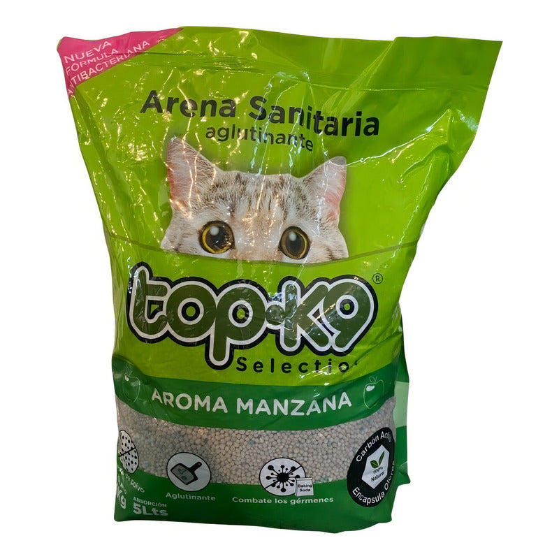 Arena Sanitaria Aglutinante Topk9 4kg Manzana.