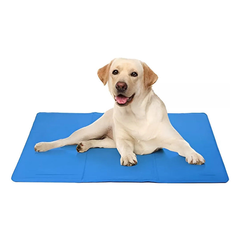 Manta Refrescante Para Perros 90x50 Cm Roro Talla L Colchon Perro Azul Oscuro Sin Diseño