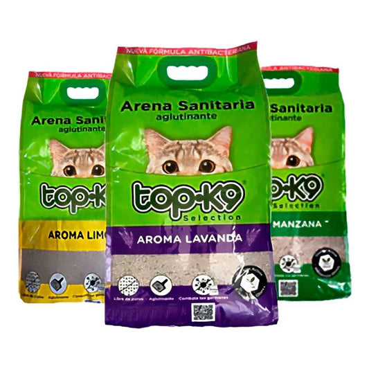 12 Kg Arena Sanitaria Aglutinante Topk9 Lavanda.