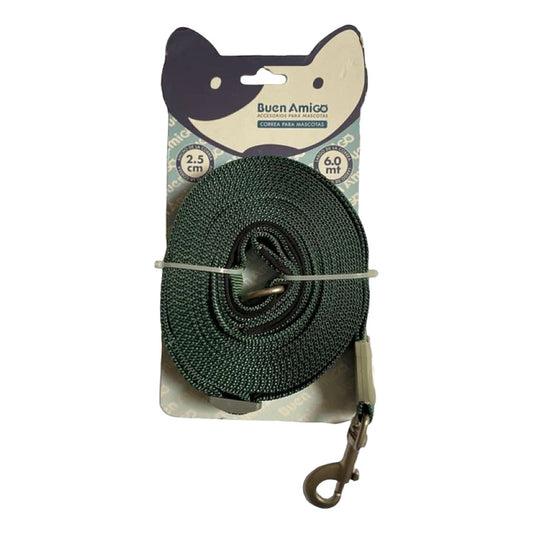 Correa Larga Para Perro Antideslizante 6 Metros X 2.5 Cm