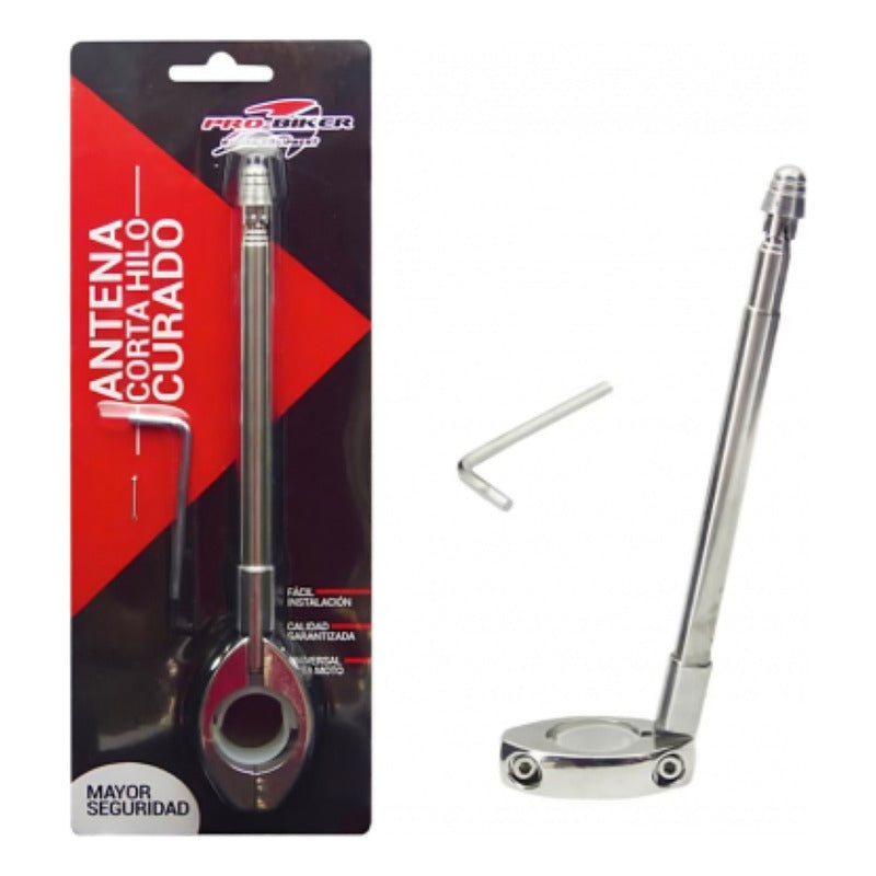 Antena Para Moto Corta Hilo Curado Retractil Probiker