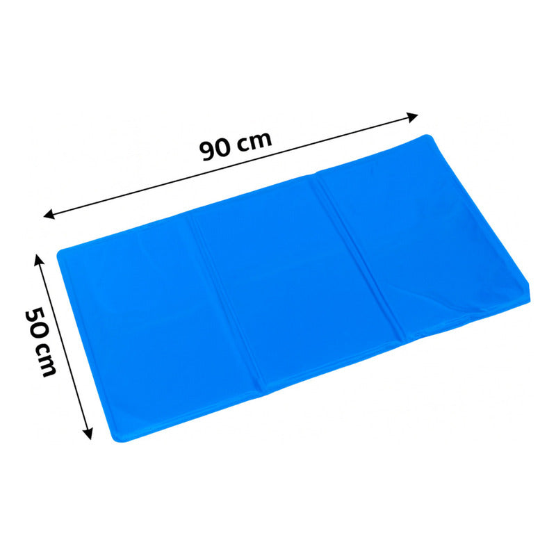 Manta Refrescante Para Perros 90x50 Cm Roro Talla L Colchon Perro Azul Oscuro Sin Diseño