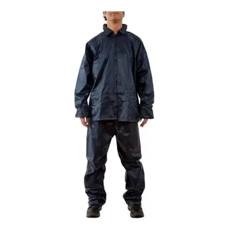 Traje De Agua Supervisor + Antena De Regalo Para Moto Azul Marino M