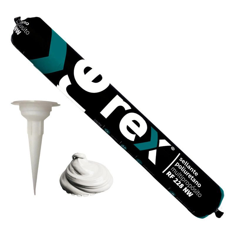 Sellante Poliuretano Multipropósito Blanco 600 Ml Rex