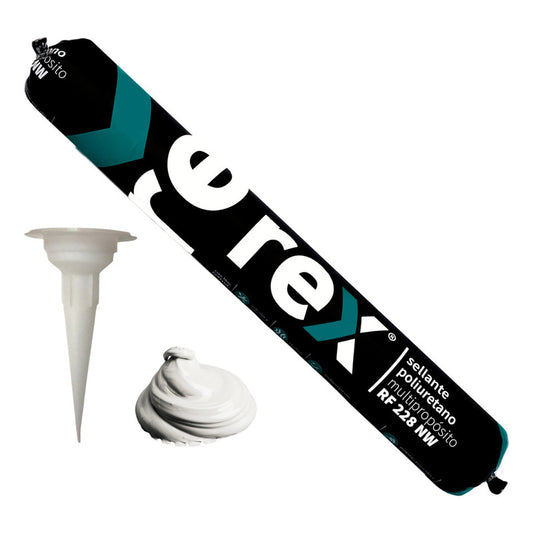 Sellante Poliuretano Multipropósito Blanco 600 Ml Rex