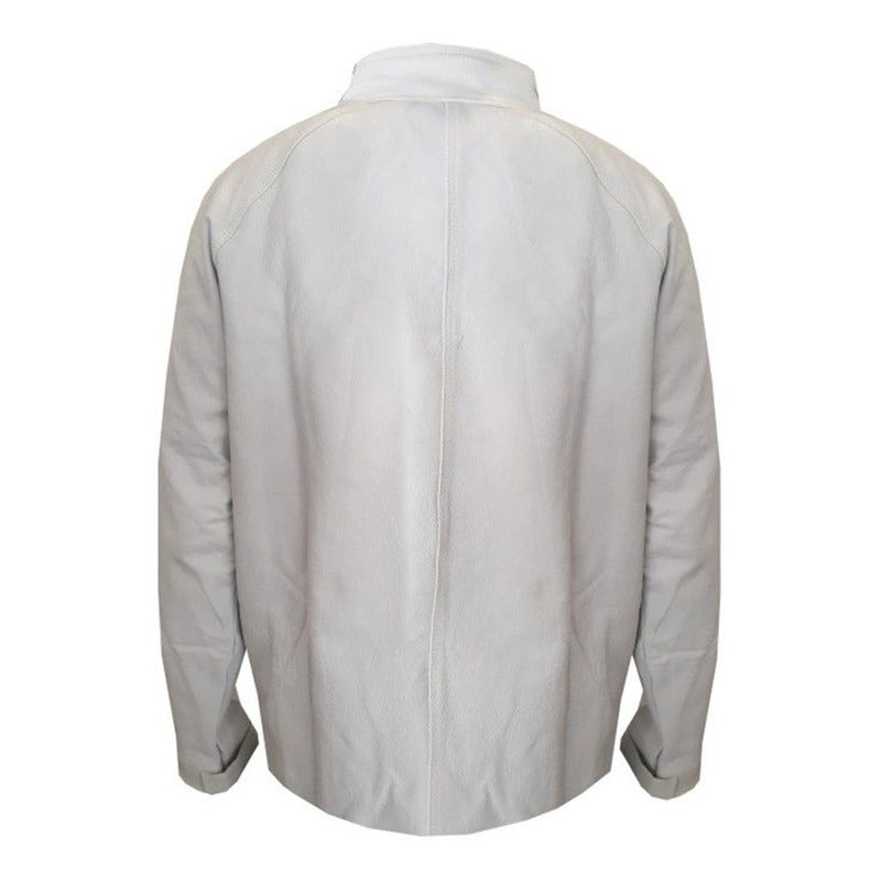 Chaqueta Soldador Full Cuero Kevlar  Gris Xl