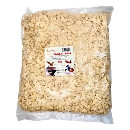 Viruta Sanitaria Happypets 1 Kg Para Mascotas Marrón Claro