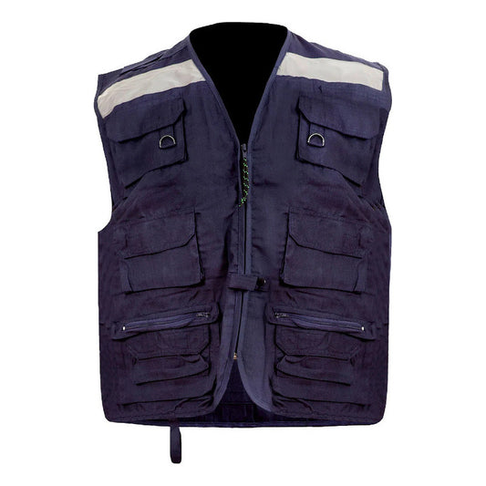 Chaleco Geologo Poplin Azul