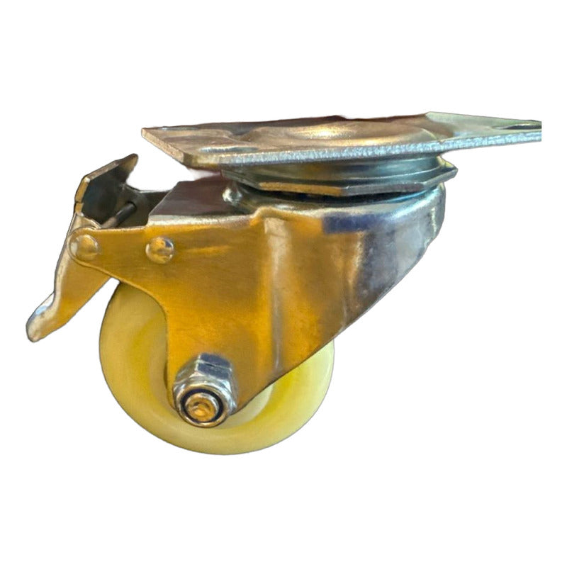 Pack 4 Ruedas Giratorias Con Freno 3 Pulgadas