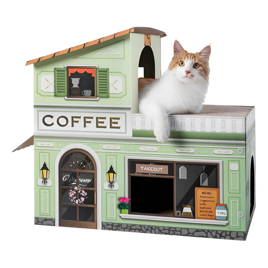 Casa Rascador Multiuso Coffee Shop Verde