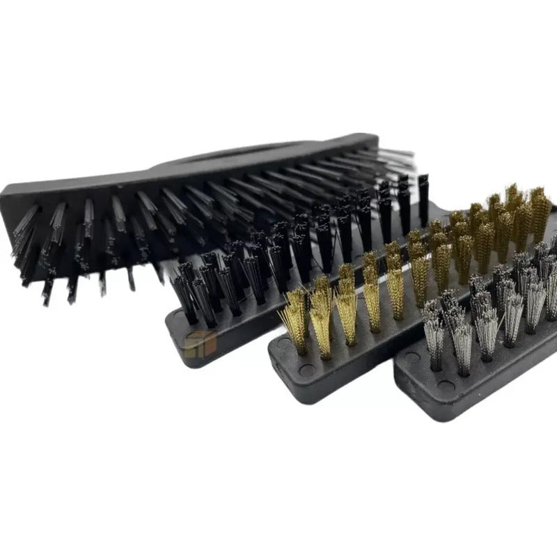 Juego Escobillas Cepillos 4 Piezas Makawa Mk-0186 Mango Plástico