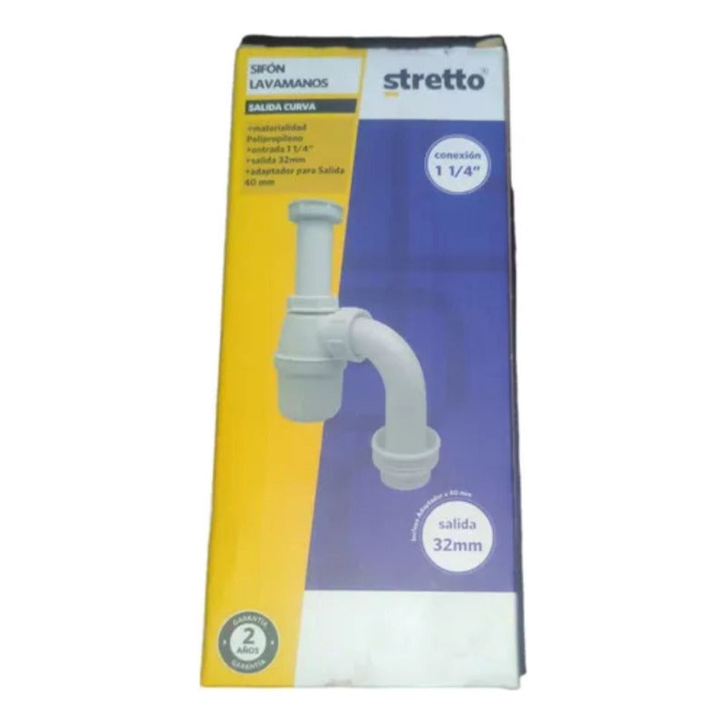 Sifon Lavaplatos 1 1/4  Salida Curva Stretto